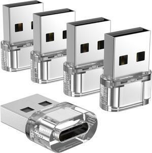 USB to USB C Adapter 5 Pack USB C Female to A Male Charger Converter Compatible with  Watch Ultra iWatch iPhone 16/15/ Pro Max Plus iPad  Galaxy S23 Car Laptop Charger Quest Link etc.