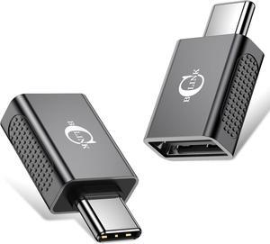 10Gbps USB C to USB Adapter (2 Pack) USB 3.2 Gen 2 Fit Side by Side USB C Male to USB A Female Converter for iPhone 16 15 Series iPad MacBook and More Type C Devices