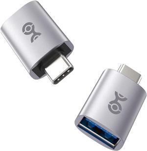 2-Pack 10Gbps USB C to USB Adapter Male to Female for High-Speed Data Transferring & Fast Charging Reversible USBC USBA to USBC Adapter for iPhone 16/15 iPad Pro Galaxy S23