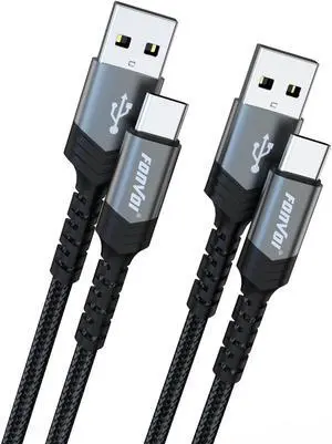 USB to USB C Cable USB Type C Fast Chargr Cable 3.1A Braided USB A to Type-C Charger Cable for iPad iphone15  Galaxy Note Pixel One Plus etc (8FT+8FT)