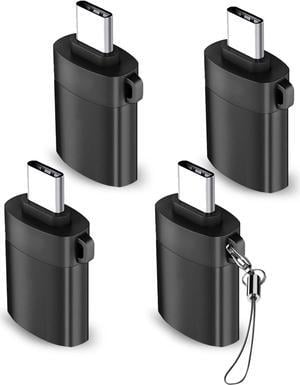USB C to USB Adapter 4 Pack USBC Male to USB A 3.0 Female OTG Adapter Type C Thunderbolt 4 Converter for iPhone 15 Pro Max Plus MacBook Pro Air2024  S24 S23 S22 S21 Galaxy iPad (Black)
