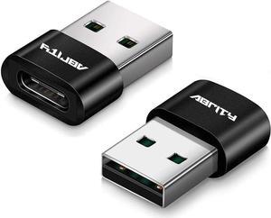 USB C to USB [2-Pack] Adapters for USB USB C Charger Plug USB Plug USB C to USB A Type C Plug Adaptor for OTG Laptop SD Card Reader Headphones Socket Wall Power Port Apple iPhone  Charger Cable