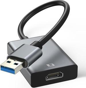 USB to HDMI Adapter - 3.0/2.0 Multi-Monitor Cable Compatible with Windows 7/8/10/11 for Multiple Monitors