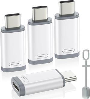 4Pack Lightning Female to USB C Male Adapter USB-C to Lightning Adapter for iPhone 15/16 Pro/16 Pro Max/Plus Galaxy S24 iPad Air iPhone to USB C Adapter for Charging/Data Sync NOT for Audio/OTG