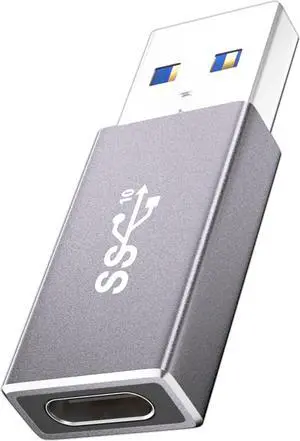 [Double Sides] USB C Female to USB Male Adapter Type C to USB Converter Supports USB 3.2 Speeds (10Gbps) 60W Fast Charging/Data Transfer Compatible with Apple/iPhone/Car/