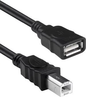 USB A to USB B Adapter Cable USB A Female to B Male 2.0 Converter Cord Type-B to USB Connector Cable for Printer/Scanner/Fax Machine to Computer/Laptop (0.5M/1.64FT)