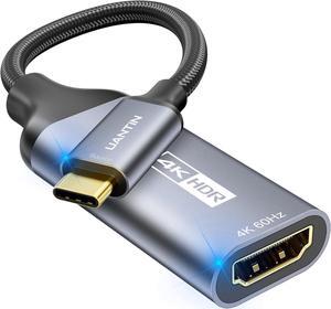 USB C to HDMI Adapter [4K@60Hz] High-Speed USB Type-C 3.1 to HDMI 2.0 Female Converter [Thunderbolt 3/4 Compatible] for iPhone 15 Series MacBook Pro/Air iPad Galaxy S8-S23 Other USBC Laptop