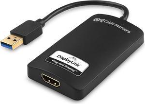 SuperSpeed USB 3.0 to HDMI Adapter (USB to HDMI Adapter) for Windows up to 1440p in Black