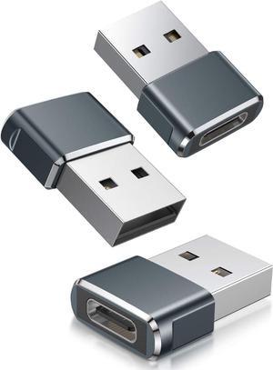 USB to USB C Adapter iPhone 16 15 Pro Max Charger Adapter 3 Pack USBC Female to USB A Male Type C OTG Converter for  Watch iWatch 10 9 8 SE AirPods iPad Mini Air  Galaxy S25 S24