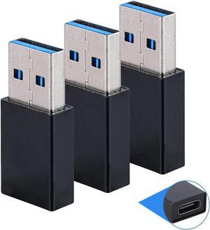 USB to USB C Adapter for iPhone 16 Charger 3Pack USBC Female to A Male OTG Type C Converter Compatible with iPhone 15 14 13 Plus Pro Max  Galaxy S23 + S22 S21 Pixel 5 4XL (Black)