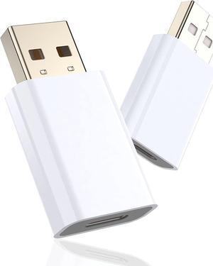 USB to USB C Adapter for Car USB Port Support CarPlay USB Wall Plug USB Type-C Female to USB-A Male Adapter Work with Apple Watch iPhone 16 15 14 13 12 Pro Max Mini SE iPad Galaxy Pixel 9 8 7 6