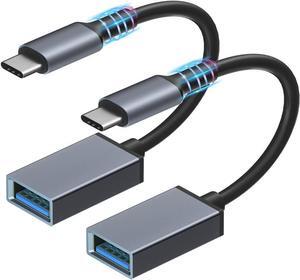 USB C to USB 3.0 Adapter [2 Pack] USB C to USB A Adapter USB Type-C to USB Thunderbolt 3 to USB Adapter OTG Cable for iPhone 15/15 Pro/15 Plus/15 Pro Max MacBook Pro/Air Galaxy S20 etc.