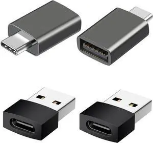 USB C to USB+USB A to USB C Adapter MixPack 4pcs USB C to USB Adapter High-Speed Data Transfer USB-C Male to USB 3.0 Female Adapter for USB &Type C Port Series Smarts&Devices.