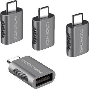 USB C to USB Adapter [4 Pack] USB C to A Adapter | Type C to USB|10Gbps High-Speed | USB OTG Convert | Compatible with MacBook Pro/Air iPhone 15 Laptops Tablets