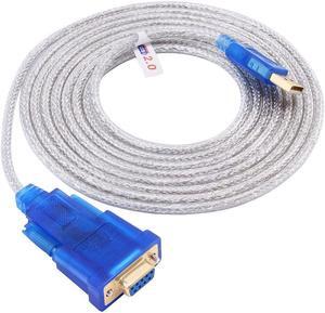 USB to Serial Adapter 10 ft USB to RS232 DB9 Female Cable COM Port with FTDI Chipset Supports Windows 11 10 8 7 Mac Linux