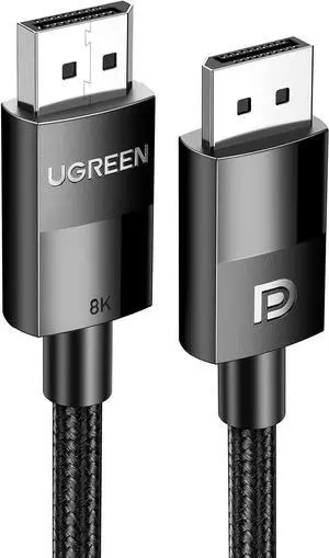 Certified 8K DisplayPort Cable 16FT DP 1.4 Display Port Cable Cord Support 8K@60Hz 4K@240Hz FreeSync G-Sync HDR 32.4Gbps for HDTVs Displays Monitors Graphics PC