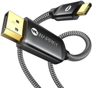 USB C to DisplayPort Cable 8K 60Hz [Stable Gold-Plated Plug Metal Case] 4K 240Hz 2K 360Hz Type-C to Display Port Cord Thunderbolt 3/4 Compatible with MacBook Pro/Air iPhone 15 iPad Galaxy