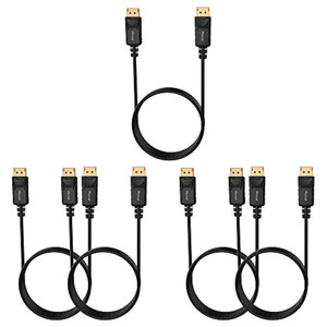 DisplayPort To DisplayPort Cable 4K 60Hz – Male To Male, 1:1, Black, High-Speed Digital