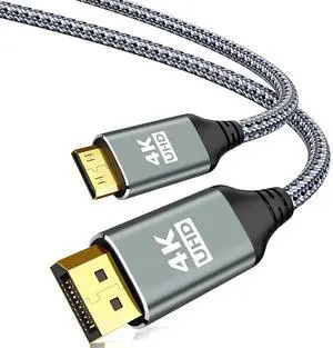 4K DisplayPort to Mini HDMI Cord 5Feet DP to Mini HDMI Uni-Directional Cable Supports 4K@60Hz 2K@120Hz for NVIDIA KYY ARZOPA VILVA MNN Portable Monitor