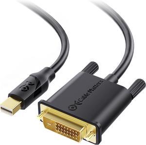 Cable Matters Mini DisplayPort to DVI Cable (Mini DP to DVI Cable) in Black 6 Feet - Thunderbolt and Thunderbolt 2 Port Compatible