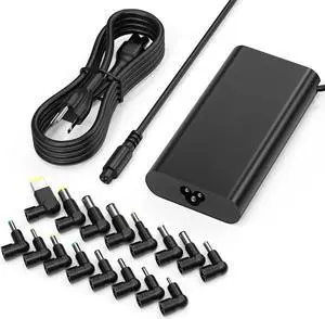 Universal Laptop Charger 90W Ac Adapter Replacement for  HP     Tohiba Geteway Sony Notebook Ultrabook Chromebook Pavilion Inspiron Latitude Computer Power Cord with 16 Tips