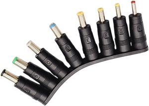 8-in-1 Universal DC Power Adapter Converter 5.5mm x 2.1mm Female to Male Jack Converter for Laptop CD MD Tape Recorder Radio Power Cable Connector