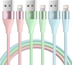 iPhone Charger [Apple MFi Certified] 3Pack 10FT Lightning Cable Fast Charging iPhone Charger Cord Compatible with iPhone 13 12 11 Pro Max XR XS X 8 7 6 Plus SE and More (Multi-Color)