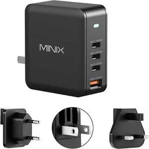 165W USB C Charger 4-Port GaN Charger Laptop 140W Charger PD 3.1 Fast Charging Power Adapter Foldable Plug for MacBook Pro 16 iPad Pro iPhone 16/15/14 Galaxy S24/S23 with US/EU/UK Plug