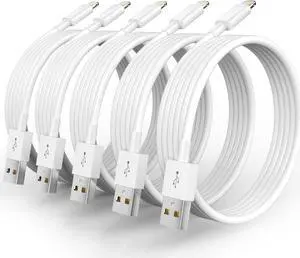5 Pack(10FT)[Apple MFi Certified] iPhone Charger Long Lightning Cable Fast Charging iPhone Cord Compatible iPhone 14/14 Pro Max/13 Pro Max/12/11 Pro Max/Mini/XS MAX/XR/XS/X/8/7/Plus/6 iPad