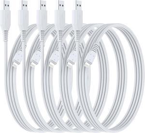 6ft iPhone Charger 5Pack Lightning Cable 6 Foot MFi Certified Long Charging Cord 6 feet Compatible with Apple iPhone 11/Pro/Max/SE/X/XS Max/XR/8/8 Plus/iPad/iPod (White)