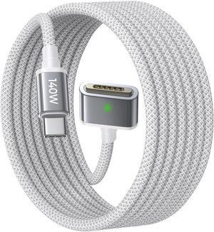 USB-C to Magnetic 3 Cable (6.6FT Space Gray) Fit for MacBook Air Charger MagSafe Gen 3 Port 140W Magnetic Safe 3 Cable Fit for 2024 MacBook Pro 14 16 M4 2023 MacBook Air 13 15 M3 & More