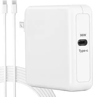 MacBook USB C Charger for MacBook Air/MacBook Pro/Mac Charger USB C Laptop Chargers 96W Mac Book Pro Charge Block USBC Computer Power Adapter Included Type C Cable