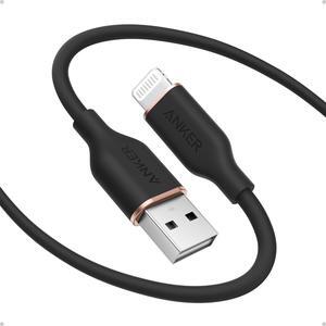 Flow Cable USB-A to Lightning Cable Durable and Fast Fast Charging USB 2.0 Cable for iPhone 14/13 / 12 / iPad Air/Mini/Pro iPod Nano AirPods and More (Cord Organizer Included) (6ft)