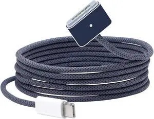 140W USB C to Magnetic 3 Cable (2m/6.6ft) USB C Cable Compatible with MacBook Air (15/13-inch M3 2024 15-inch M2 2023 13-inch M2 2022) MacBook Pro (16/14-inch 2023/2021) Midnight