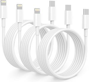 Charger-Fast-Charging [MFi Certified] USB C to Lightning Cable iPhone Charger Cord Compatible for Apple iPhone - 3 Pack(6ft+6ft+10ft)