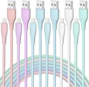 iPhone Charger Fast Charging 6Pack [3/3/6/6/6/10 FT] Apple MFi Certified Lightning Cable iPhone Charger Cord Compatible with iPhone 14 13 12 11 Pro Max XR XS X 8 7 6 Plus SE and More - Colorful