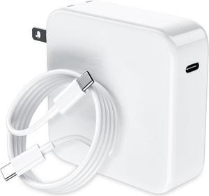 Mac Book Pro Charger - 118W USB C Laptop Charger for MacBook Pro/MacBook Air 2022|2021|2020|2019|2018 Type-C PD Power Adapter for iPhone 15 Pro Max iPad Pro Air (with 6.6ft C-C Fast Charge Cable)