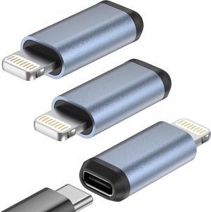 USB C Type C to Lightning Adapter [3Pack] 1.8-2.2A 15W Fast Charging Lightning to USB Type C Cable Adapter Support Data Sync iPhone 14/13/12/11/pro/mini/iPad/Airpods Compatible Not for Audio/OTG