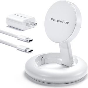 Wireless Charger 15W Fast Qi2-Certified Wireless Charging Station Compatible with iPhone 16/15 /15 Plus / 15 Pro /15 Pro Max /14/13 /12 Qi2 Enabled Devices (20W PD Charger Included)