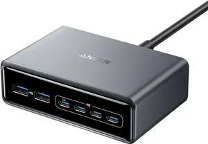 Prime Charger 200W 6-Port GaN Charging Station USB-C PD Fast Charging Desktop Charger Compatible with iPhone  MacBook Dell and More