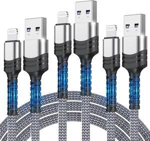 2023 Upgraded Lightning Cable for iPhone Charger Cords [3Pack 6ft] Nylon Braided MFi Certified USB A to Lightning Charging Cable for iPhone 13 12 11 Mini Pro XR Xs Max X SE 8 7 6 Plus