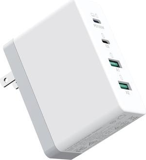 Mac Book Pro Charger 120W GaN 4-Port USB C Charger Block Exclusive PD 100W for MacBook Pro/Air ipad Pro  Galaxy iPhone 16/15/Pro and All USB C Device-White