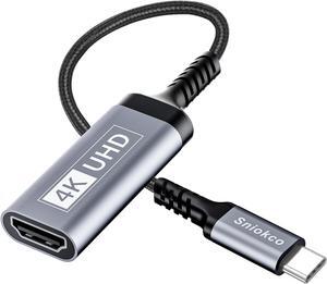 USB C to HDMI Adapter Cable High Speed HDMI to USB-C Converter Aluminum Type C Adapter Compatible with iPhone 15 16 Pro/Max/15 16 Plus MacBook Pro/Air Surface iPad XPS