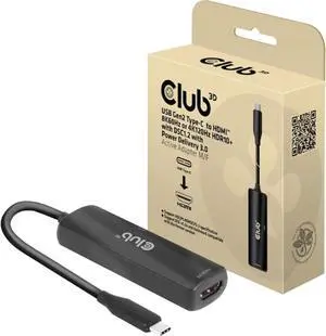 CAC-1588 USB Gen2 Type-C to HDMI 8K60Hz or 4K120Hz HDR10+ with DSC1.2 with Power Delivery 3.0 Active Adapter M/F