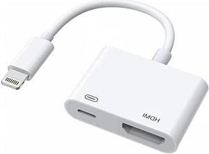 [Apple MFi Certified] Apple Lightning to HDMI Adapter for iPhone to TV 1080P Digital AV Adapter Sync Screen Connector Cable Compatible for iPhone 14 13 12 11 XS XR X 8 iPad to HDTV Projector Monitor