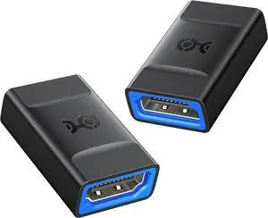 2-Pack 48Gbps HDMI 2.1 Coupler for 8K@60Hz / 4K@240Hz with HDR 8K HDMI Extender Female to Female Adapter Black