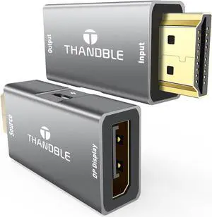 HDMI to DisplayPort Adapter (4K@60Hz) HDMI (Souce) to DP (Display) Converter HDMI Male to Display Port Female Compatible with Laptops Graphics Cards PS5 AMD NVIDIA-1 Pack