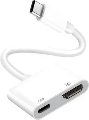 USB C to HDMI Adapter Type C to 4K HDMI Adapter with 100W PD Multiport Digital AV Converter for MacBook Pro/air iPad Pro/air iPhone 15/16 Tablets Switch and More USB-C Devices