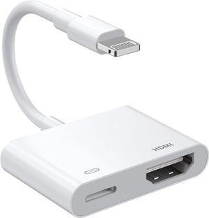 [Apple MFi Certified] Lightning to HDMI Adapter for iPhone 1080P Lightning Digital AV Adapter Sync Screen Converter with Charging Port for iPhone 14/13/12/11/XS/XR/X/8/iPad to HDTV/Projector/Monitor
