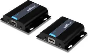 HDMI Extender Over IP Ethernet Balun - 1080p Up to 394ft (120m) 1 to Many Over Gigabit Switch or 1 to 1 Extender Over CAT5e/6/7 Network LAN IR Extension HDMI Over IP (HDbitTv2)